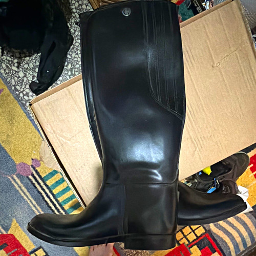 Milton black leather long - black,