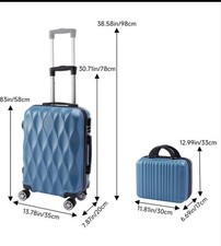 2Pcs Suitcase Set ABS Cabin