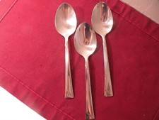 3 Place Oval Soup Spoons Oneida Community ERA Stainless Glossy Flatware 7 1/4"