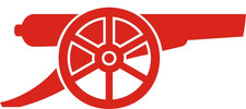 IRON ON / HEAT PRESS / Breast Logo / GUNNERS / ARSENAL / CANNON / Football Decal