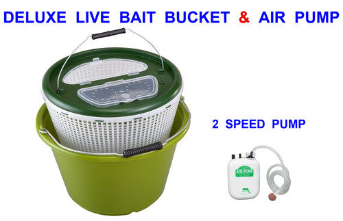 Large green deluxe live bait - large,