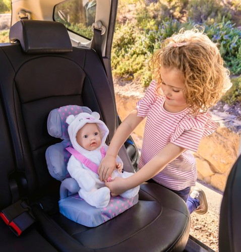 Pink grey doll car seat - seat, –