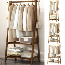 Free Standing Bamboo Coat Rack
