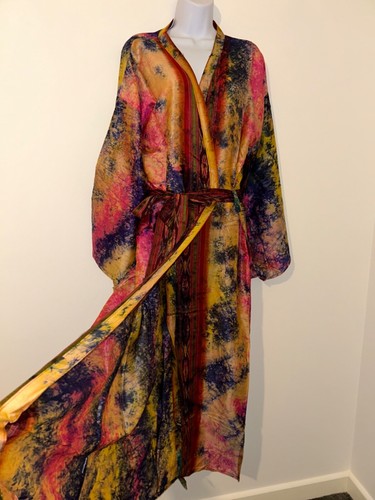Silk kimono gown - robe, long