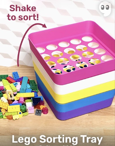 Stackable lego sorting - sorting, trays