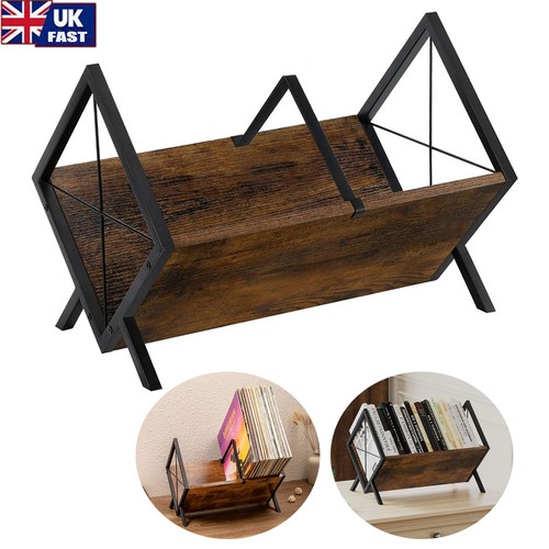 Wood record storage - rack,
