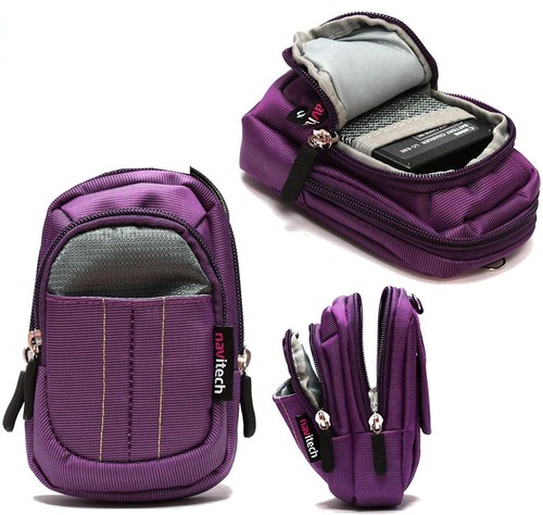 Navitech purple camera case - purple,