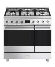 Smeg Range Cooker Stainless Steel C92GMX2 90cm Dual Fuel