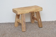 small vintage wooden milking stool rustic  Scandinavian style - FREE POSTAGE