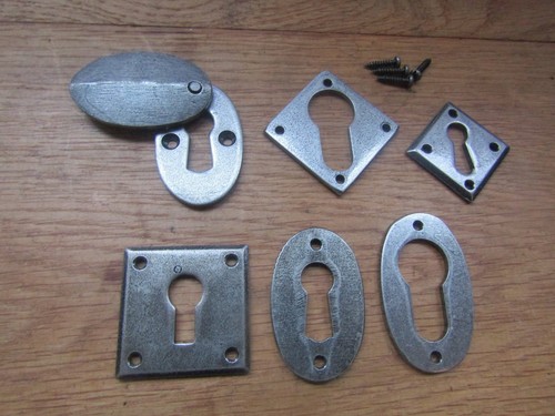 Cast iron pewter keyhole - cast,