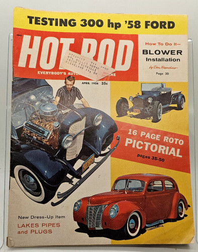 Hot rod magazine april 1958 - magazine,