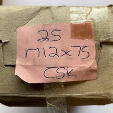 M12 X 75mm Mild Steel Slotted