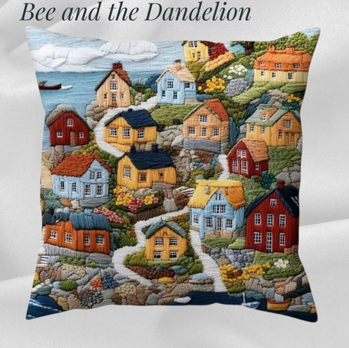 Seaside village colourful - seaside,