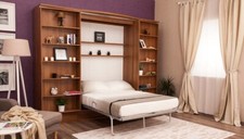 Sliding Suite Double Wall Bed - Hidden Bed, Murphy Bed, Complete Solution, DIY