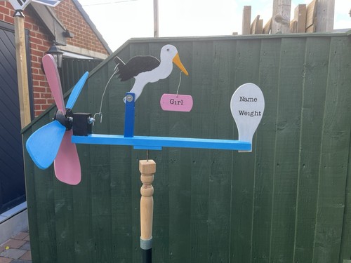 Painted bird whirligig wind - bird,