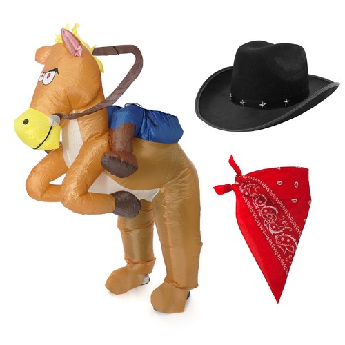 Inflatable horse cowboy - horse,