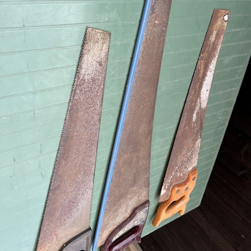 Vintage wood saws lengths - vintage,