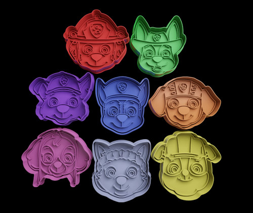 Paw patrol cookie cutters - paw,