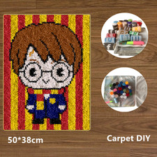 3D Harry Potter Carpet DIY Latch Hook Kit Rug Handmade Embroidery Material Pack