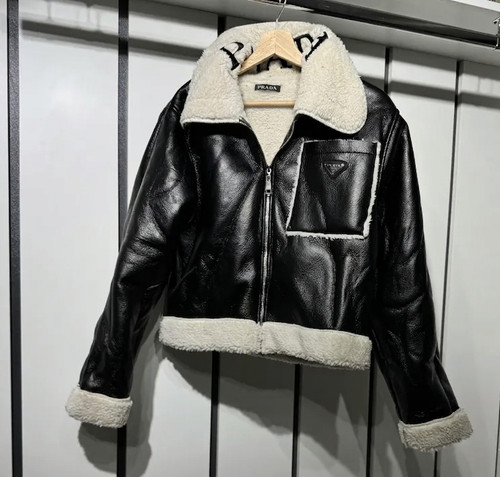 Prada shearling aviator jacket - prada,