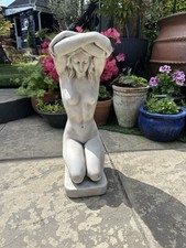 Beautiful Nude Kneeling Lady Monica Concrete Garden Ornament