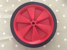 RED SOLID HEAVY DUTY WHEELS TROLLIES CARTS WHEELBARROWS  1/2" BORE   8"  & 10"