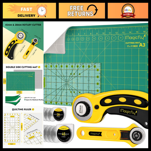 Rotary cutter set for - cutter, quilting
