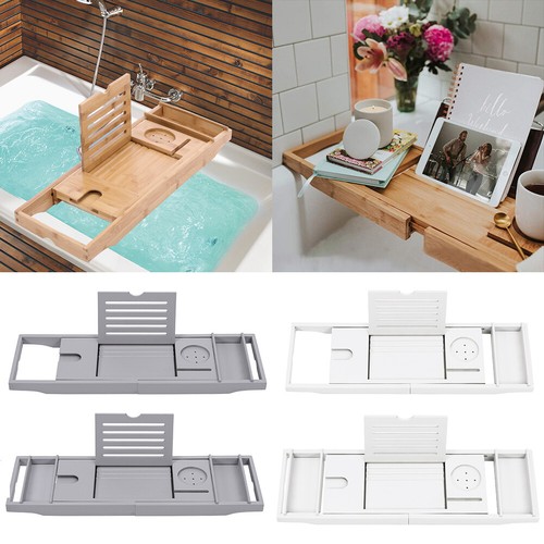 Bamboo bath caddy tray - caddy,