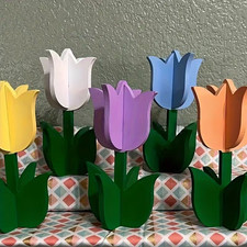Wooden Tulip Shape Craft
