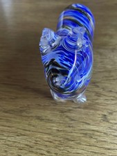 Blue Multiglass Pig Ornament