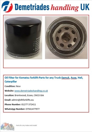 Oil filter for komatsu - oil,