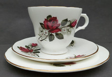 Pall Mall Ware Red Rose Trio, coffee cup saucer and side plate
