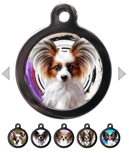 Engraved papillon dog tag for - engraved,