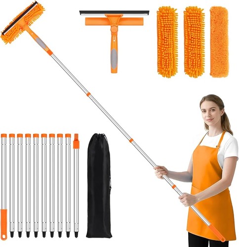Telescopic window cleaner - 3.7m,