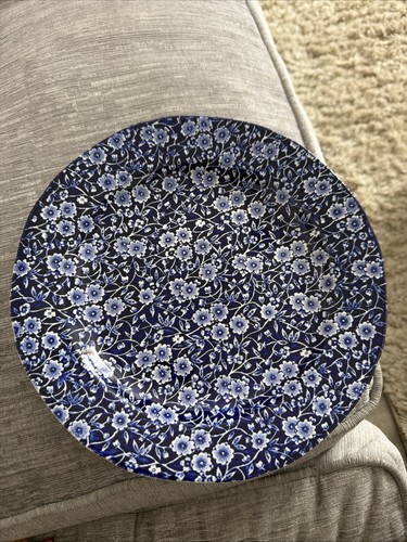 Burleigh calico blue plate - burleigh,