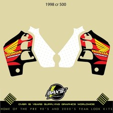 Honda Cr 500 1998 Rad Tank Graphics Evo Mx VMX Honda Decals Stickers CR 500