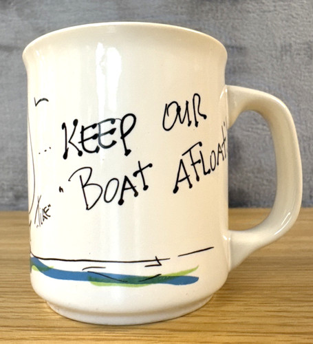 Vintage 1988 sailboat mug - sailboat,