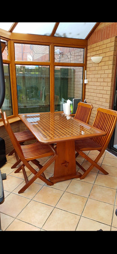 Teak wood glass - wood, dining