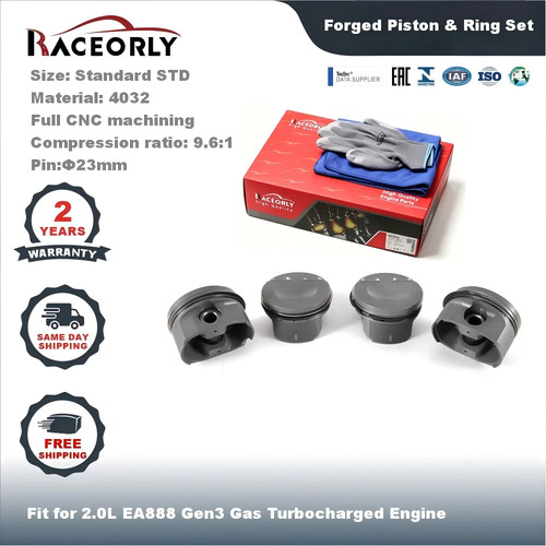 Forged pistons rings set fits - set,