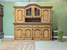 Very Large Solid Oak Dresser Cabinet Oak Veneer Service Kitchen Dining Sideboard