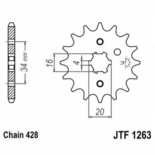 Sprocket 1263 z17 - sprocket, yamaha