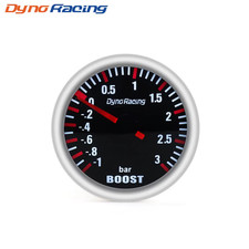 2''52MM Turbo Boost Gauge 3 BAR Mechanical White Led Boost Gauge Smoke Lens Boos