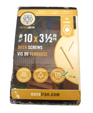 NuvoIron #10 x 3-1/2" Deck Screws Tan 100 Pack w T25 Torx Bit 10312TNJ