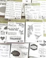 Stampin' Up Stamp Sets Choose - Sentiments Greetings Words  Card Making Preloved