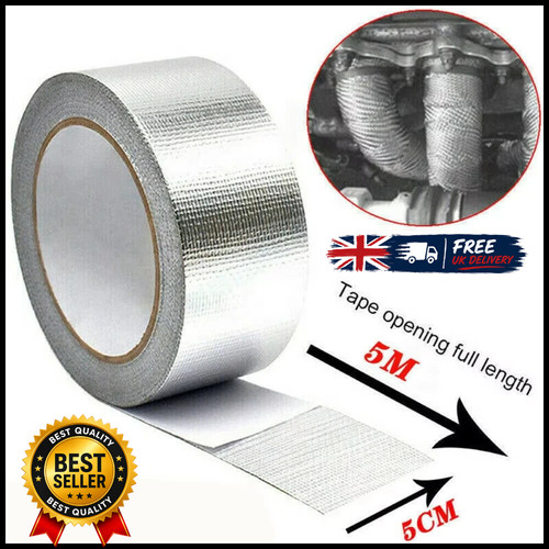 Silver exhaust heat wrap - exhaust,