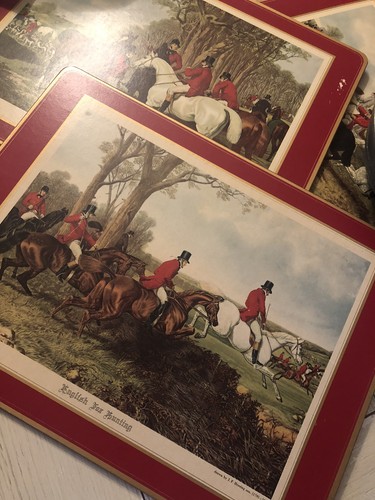English fox hunting - english, placemats