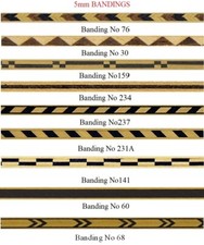 5mm wide wood Inlay Banding, Finishing Inlay Strip, Wood Veneer Borders