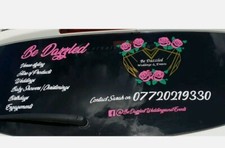 CAR WINDOW LOGO BUSINESS SIGN COLOURS SIGNAGE DECALS PERSONALISED CUSTOM LOOK x1