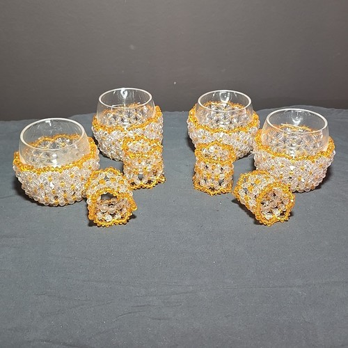 Set beaded napkin rings - of,