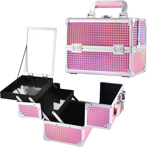 Holographic pink vanity makeup - pink,